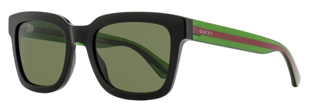NWT Gucci GG0001SN-002 Black Rectangle 52mm Sunglasses